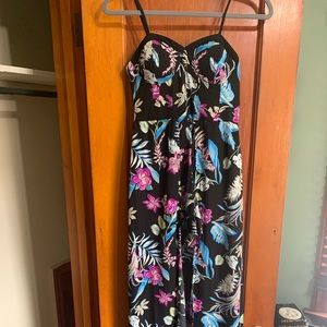 Floral high/low romper